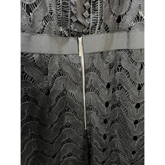 Black Lace‎ Sleeveless Tiered Midi Dress Small - Picture 4 of 7